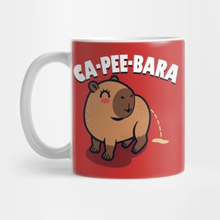 Funny Cute Capybara Peeing Gift For Capybara Lovers Mug